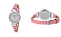Laura Ashley Pink Ladies' Dial Analog Display Twisted Band Round Watch